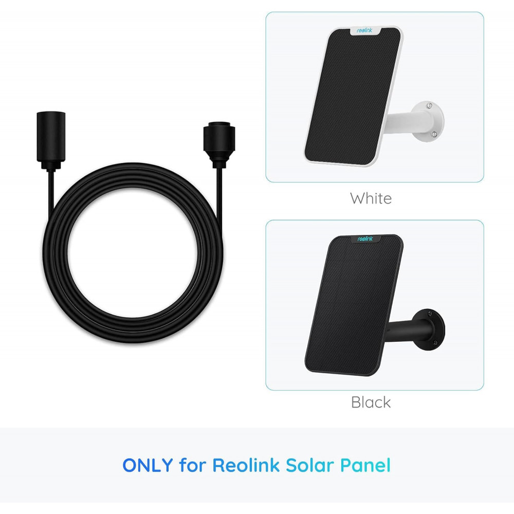 Кабель подовжувач для сонячної панелі 4,5 М Reolink Solar EX Cable(USB-C) Black