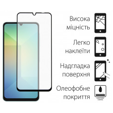 Захисне скло Dengos для Samsung Galaxy A06 SM-A065 Black Full Glue (TGFG-365)