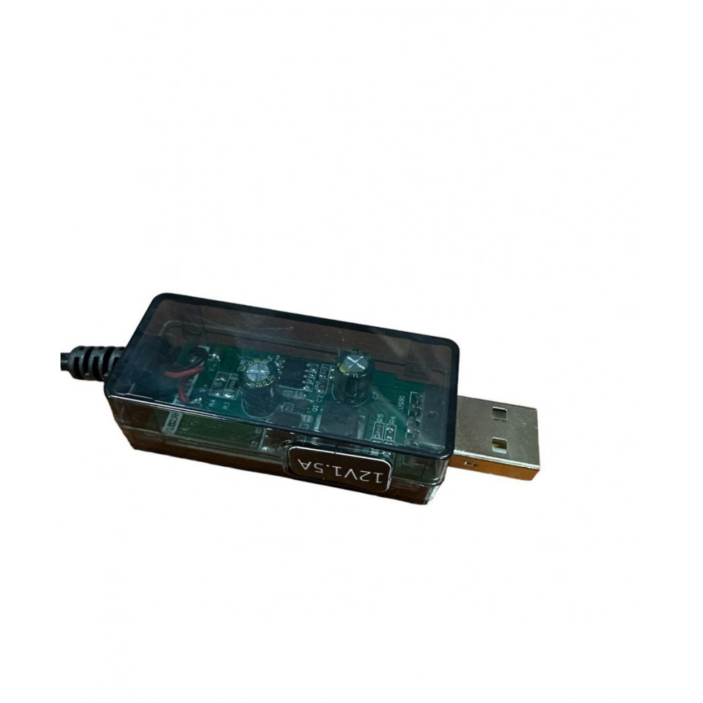 Адаптер XoKo USB -  DC (M/M), 5/12В, 0.8 м, Black (DC-5-12-1,5A)