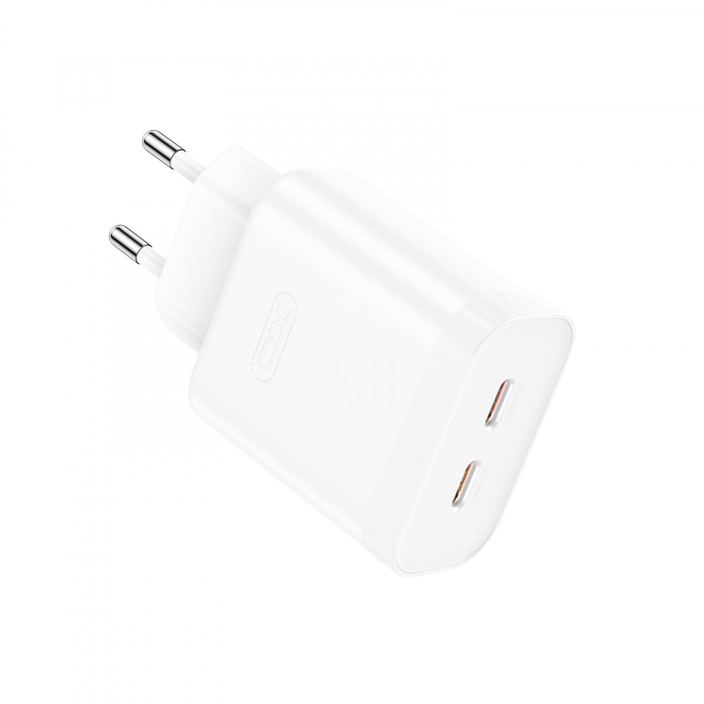 Мережевий зарядний пристрій XO L105 (2USB-С, 3А) PD White (L105.white)