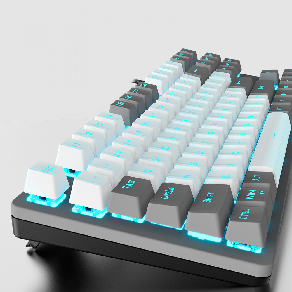 Клавіатура Aula Mechanical F3287 Grey/White Keycap KRGD Blue (6948391240954)