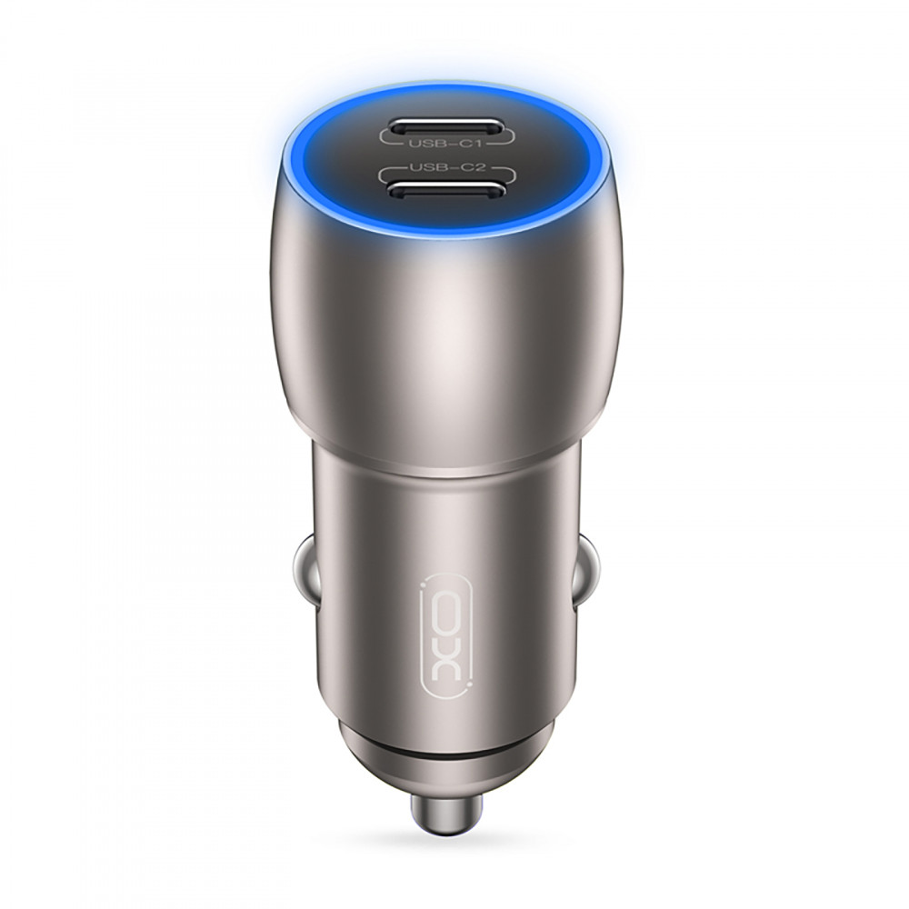 Автомобільний зарядний пристрій XO CC51 (2USB-C, 3А) PD Tranish (CC51.tranish)