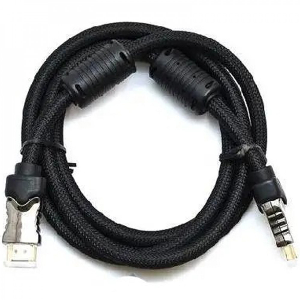Кабель Gresso H3003 HDMI - HDMI (M/M), 2 фериту, обплетення, 1.8м, круглий (2000700002104)
