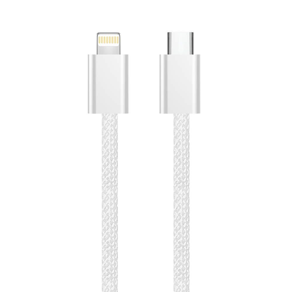 Кабель ColorWay USB Type-C - Lightning (M/M), (braided cotton) (PD Fast Charging 27W), 2 м, Gray (CW-CBPDCL068-GR)