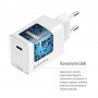 Мережевий зарядний пристрій ColorWay GaN Mini 65W PD Port PPS USB-C White (CW-CHS049PD-WT)