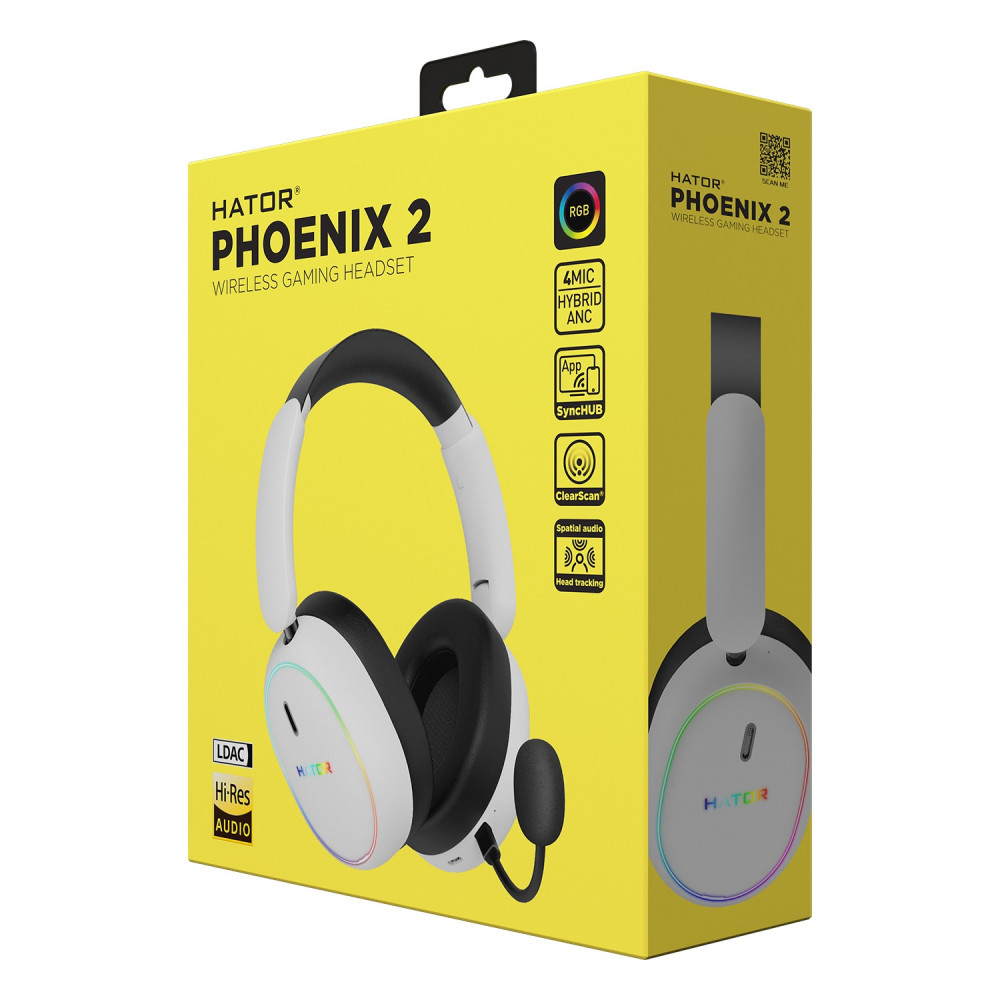 Гарнiтура Hator Phoenix 2 Wireless White (ESH41)