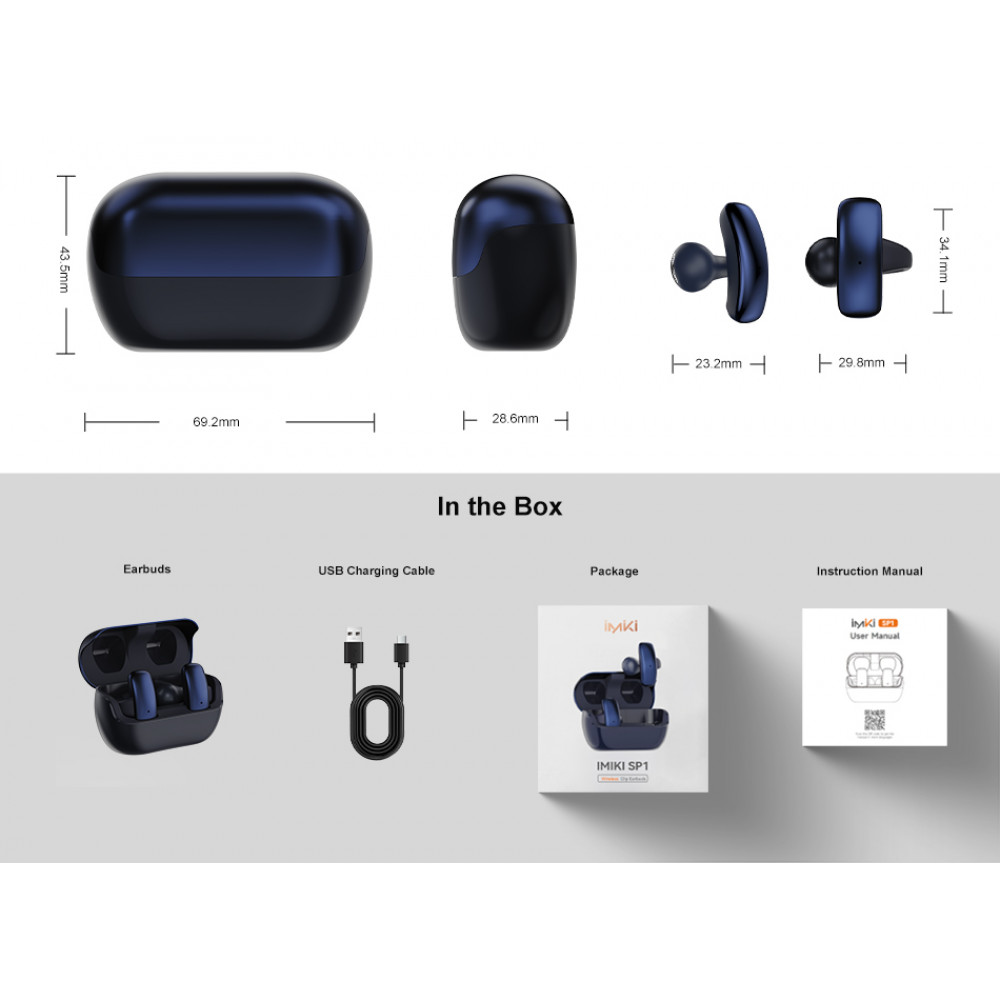 Bluetooth-гарнітура iMiki SP1 Blue