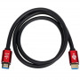 Кабель Atcom HDMI - HDMI V 2.0 (M/M), 4K, 2 м, чорний/червоний (24942) пакет 
