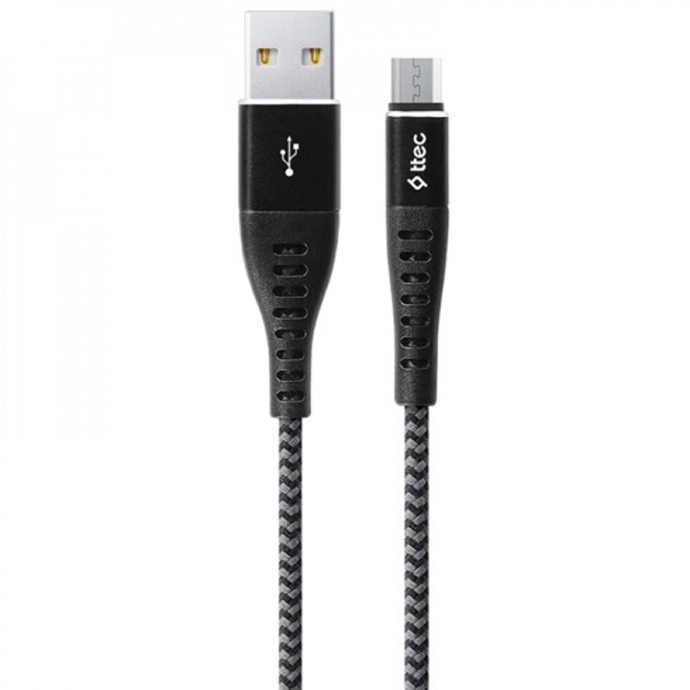 Кабель Ttec USB - micro USB (M/M), ExtremeCable, 1.5 м, Black (2DKX03MS) 