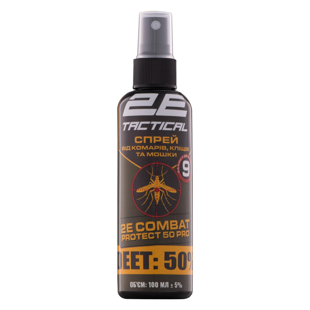 Спрей від комарів, кліщів та мошок 2E Combat Protect 50 Pro, 100 мл, 10 шт (2E-RPLNTDT50-10DB)