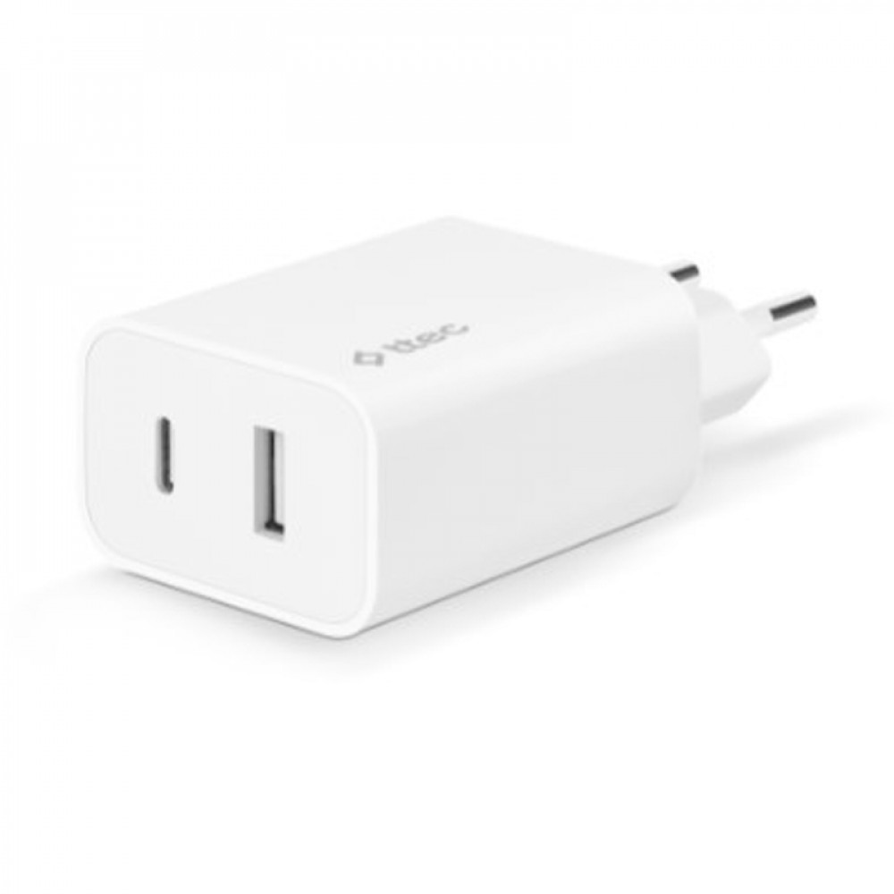 Мережевий зарядний пристрій Ttec SmartCharger Duo PD USB-C/USB-A 32Вт White (2SCS24B)