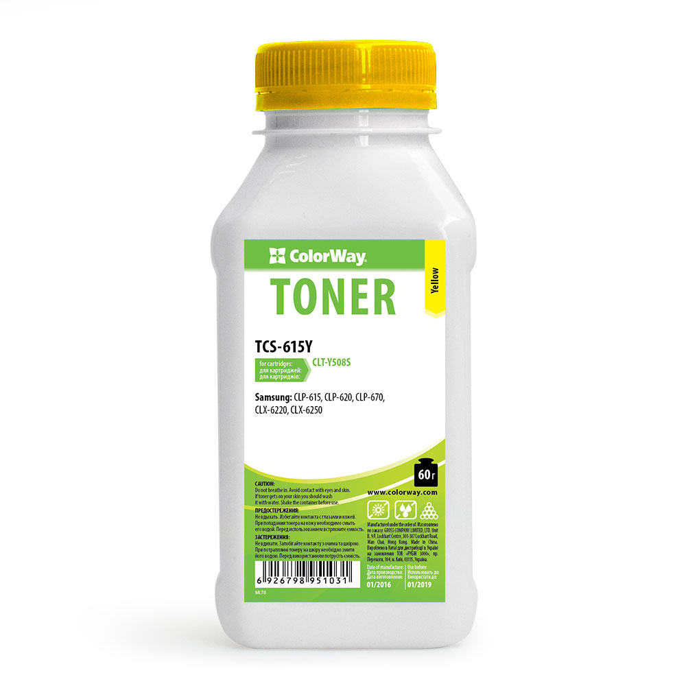 Тонер CW (TCS-615Y) Samsung CLP-615/620ND/670ND 60г