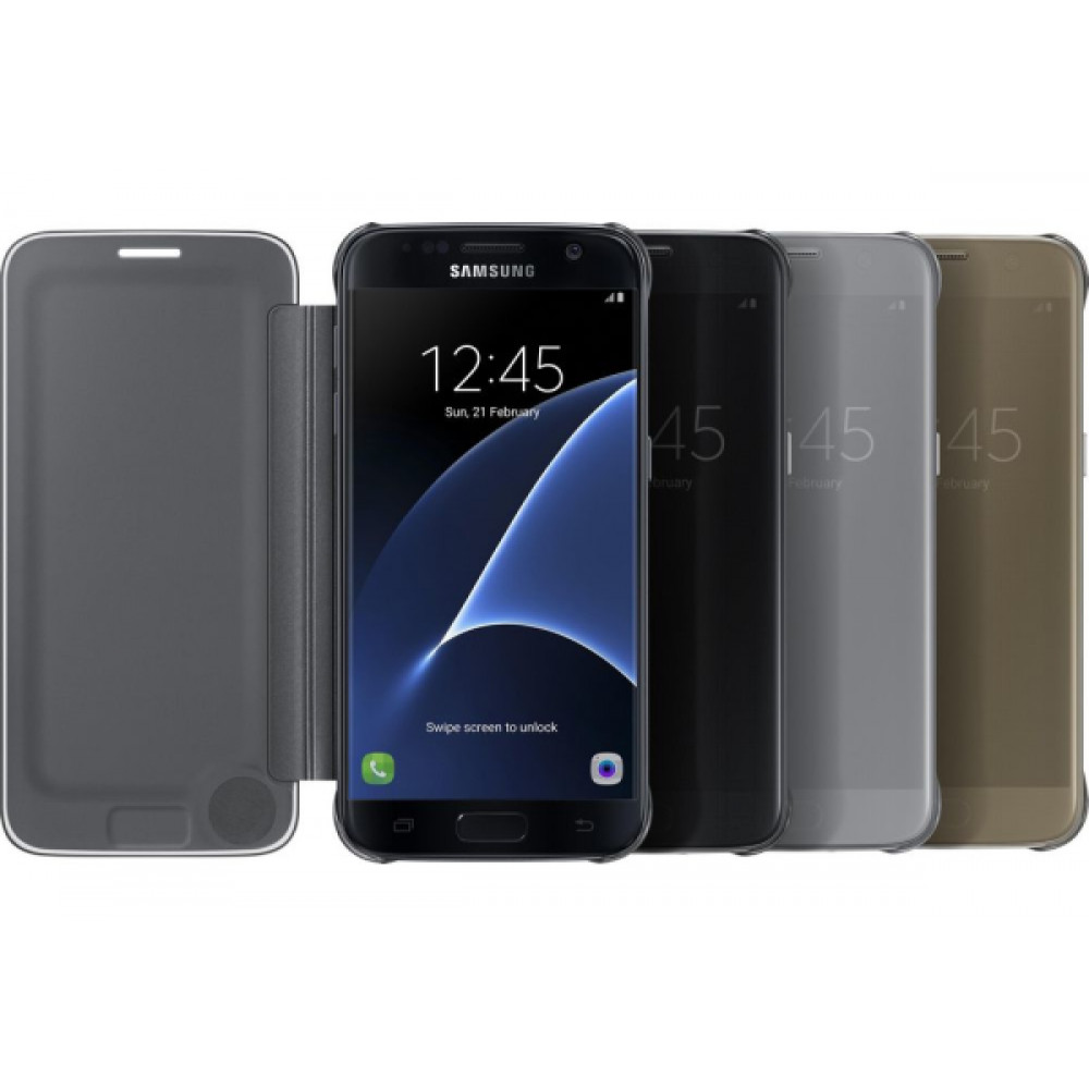 Чохол-книжка Samsung Clear View Cover для Samsung Galaxy S7 Edge SM-G935 Black (EF-ZG935CBEGRU)