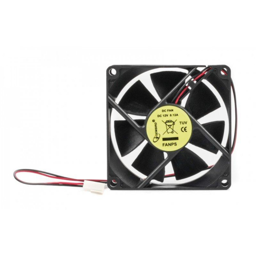 Вентилятор Gembird FANPS; 80х80х25мм, 2-pin, чорний