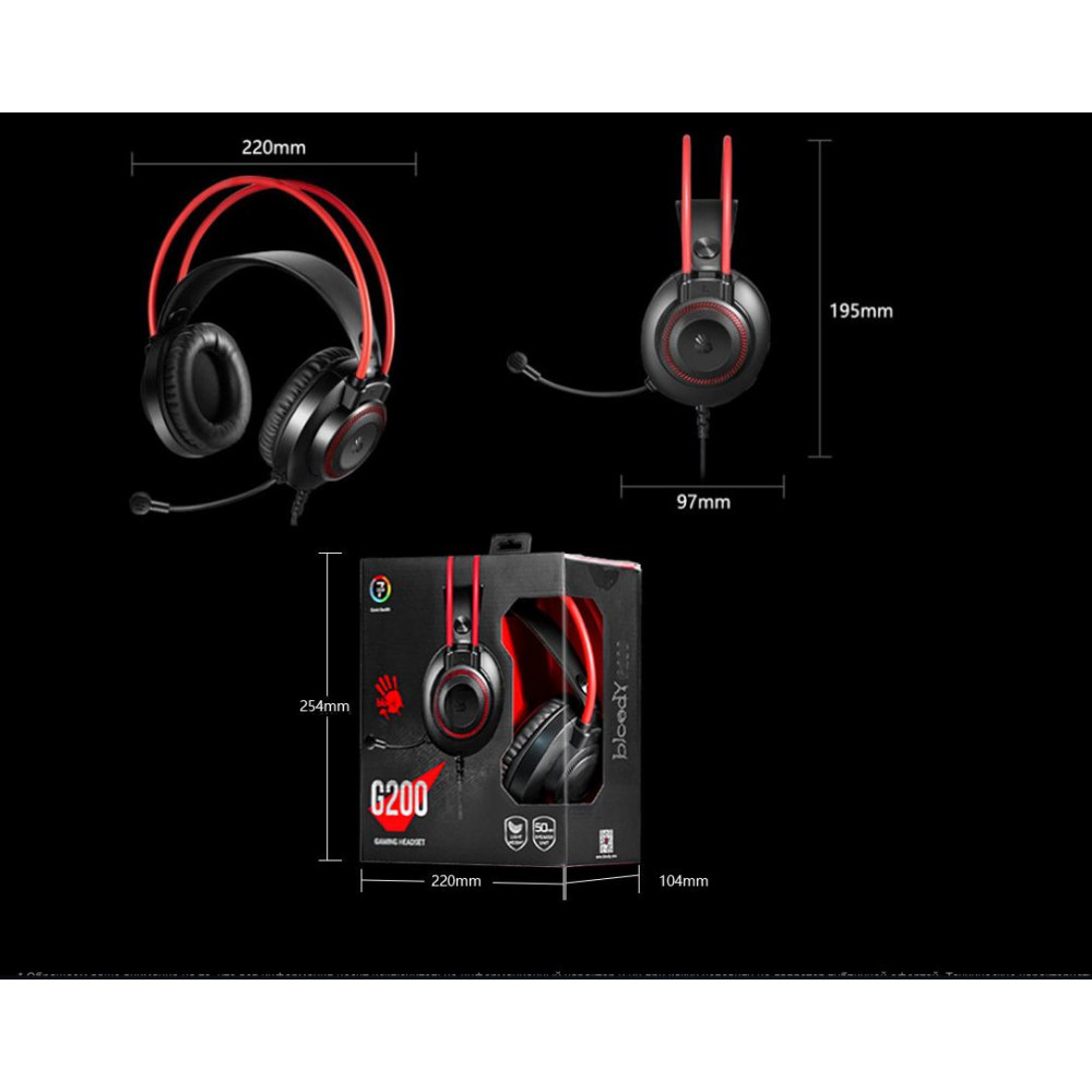 Гарнітура Bloody G200 Black/Red