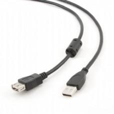 Кабель Cablexpert подовжувач USB - USB V 2.0 (M/F), 4.5 м, феритовий фільтр, чорний (CCF-USB2-AMAF-15) Кабель Cablexpert подовжувач USB - USB V 2.0 (M/F), 4.5 м, феритовий фільтр, чорний (CCF-USB2-AMAF-15)