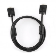 Кабель Cablexpert VGA-VGA HD15M/HD15M з 2-ма фер. кільцями, подвійний екран, чорний, 1.8 м (CC-PPVGA-6B)