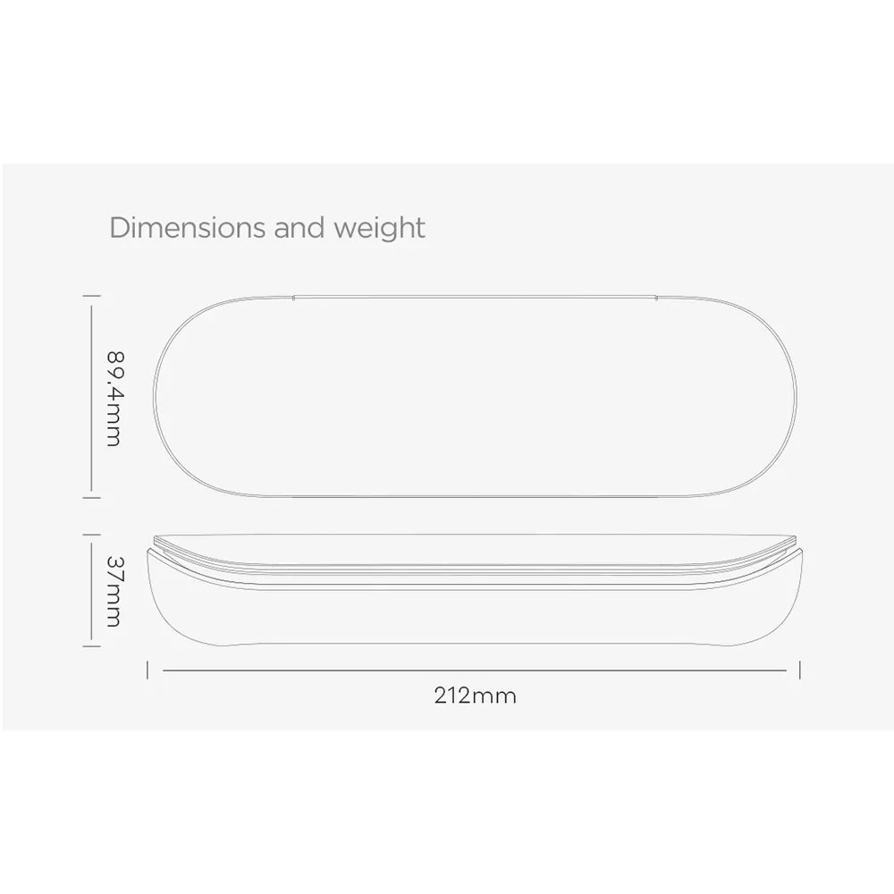 Дорожній футляр для зубної щітки Oclean Travel Case BB01 for Oclean X Pro/X/Z1/F1 White/Grey (6970810551020)