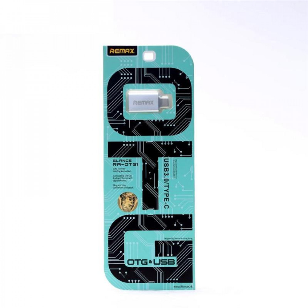 Адаптер Remax Glance USB-USB Type-C RA-OTG1 Silver (2000700004672)