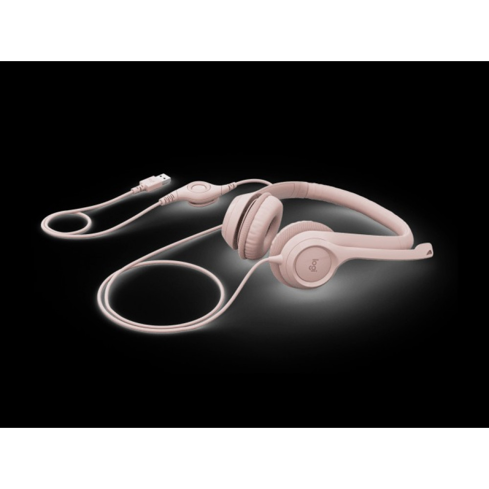 Гарнітура Logitech H390 USB Rose (981-001281)