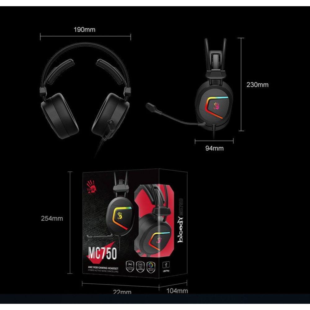 Гарнітура Bloody MC750 Black