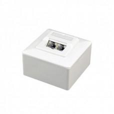 Розетка Cablexpert (MWS-2S6-01) 2хRJ-45, Cat6, зовнішня, біла Розетка Cablexpert (MWS-2S6-01) 2хRJ-45, Cat6, зовнішня, біла