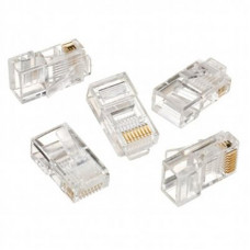 Конектор RJ 45 Cablexpert (LC-8P8C-001/10) Cat. 5e UTP із позолоченими контактами (10 шт/уп)