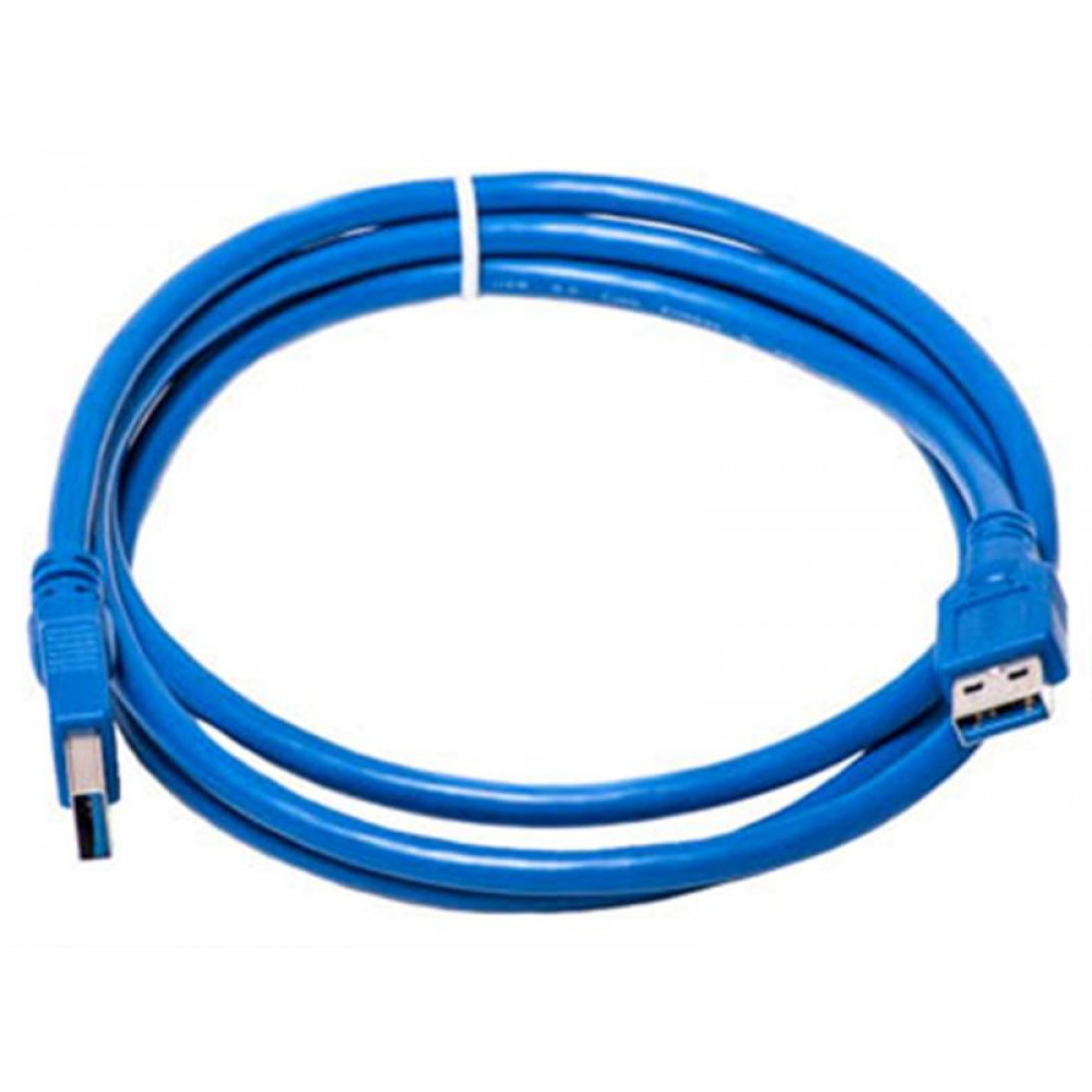 Кабель PowerPlant (KD00AS1228) USB3.0(AM)-USB3.0(AM), 1.5м, синій