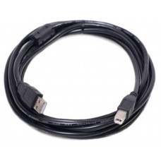 Кабель PowerPlant (KD00AS1227) USB2.0(AM)-USB2.0(BM), 5м, Black, one ferrite