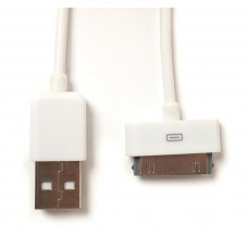 Кабель PowerPlant USB-Apple 30pin, 1м White (DV00DV4045)