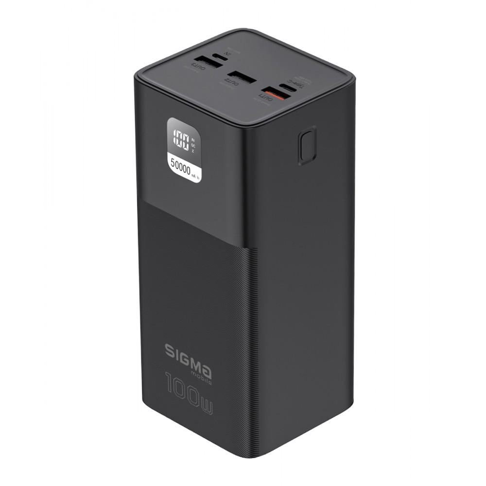 Універсальна мобільна батарея Sigma mobile X-Power SI50A6QLX 50000mAh Black (4827798741313)