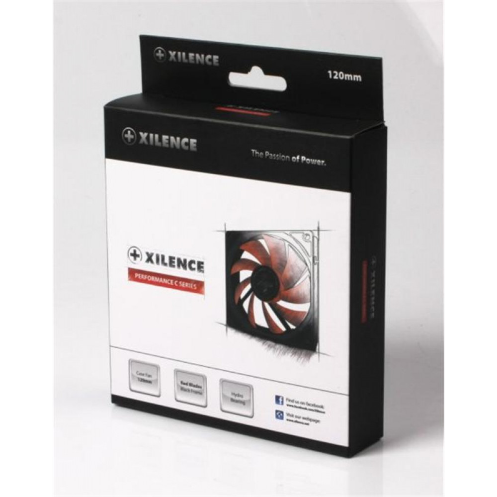 Вентилятор Xilence XPF120.R (XF039), 120х120х25мм, 3-pin+4-pin, Black/Red