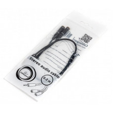 Аудіо-кабель Cablexpert 3.5 мм - 2х3.5 мм (M/F), 0.2 м, чорний (CCA-417M)