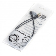Аудіо-кабель Cablexpert 3.5 мм - 2х3.5 мм (M/F), 0.2 м, чорний (CCA-418M)