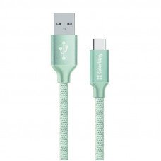 Кабель ColorWay USB - USB Type-C (M/M), 2.4 А, 2 м, Mint (CW-CBUC008-MT)