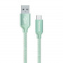 Кабель ColorWay USB - USB Type-C (M/M), 2.4 А, 2 м, Mint (CW-CBUC008-MT)