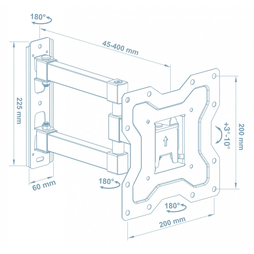 Кронштейн Walfix R-354B (VESA200х200)