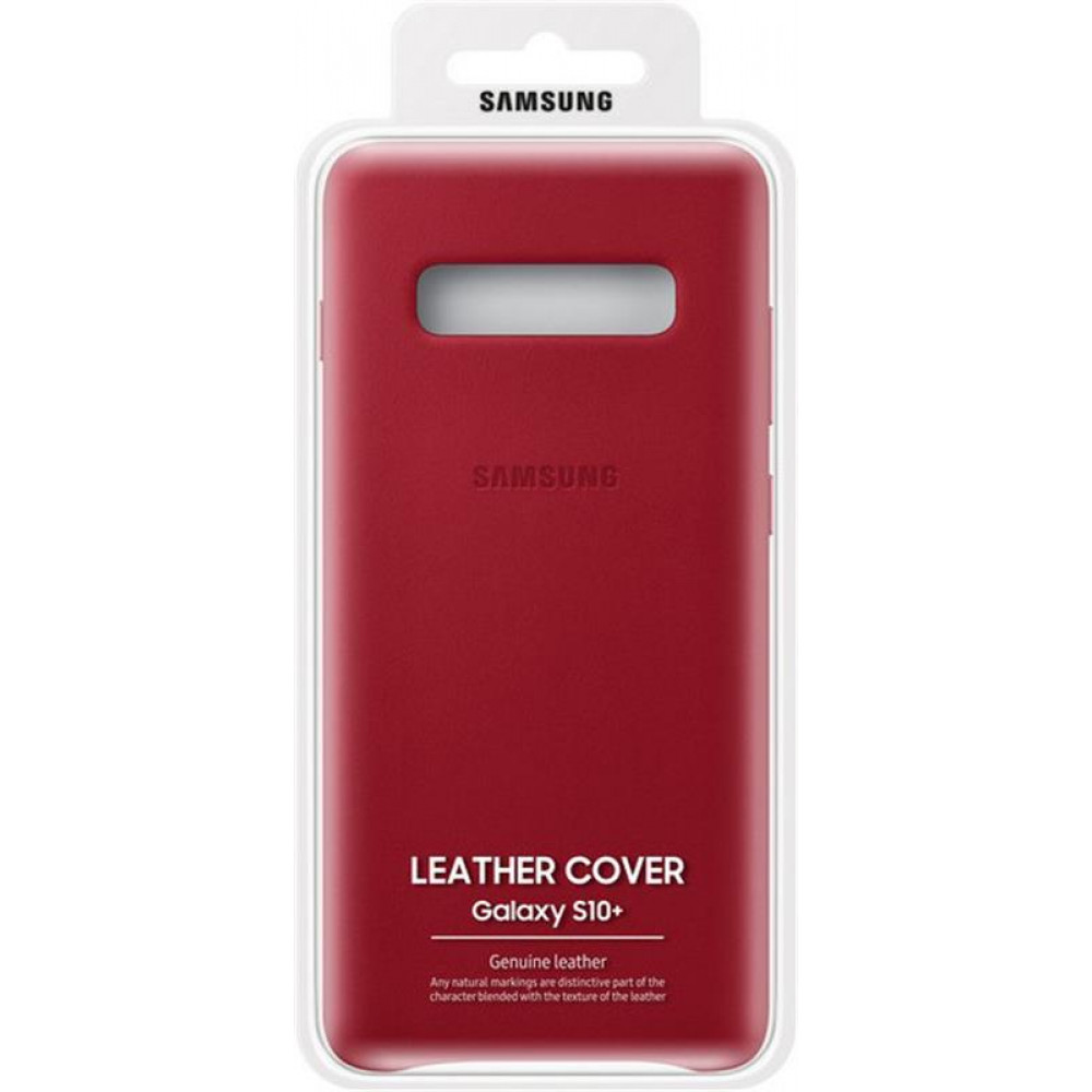Чохол-накладка Samsung Leather Cover для Samsung Galaxy S10+ SM-G975 Red (EF-VG975LREGRU)