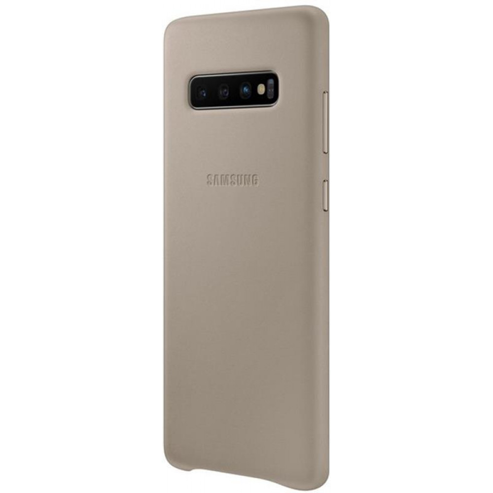 Чохол-накладка Samsung Leather Cover для Samsung Galaxy S10+ SM-G975 Gray (EF-VG975LJEGRU)