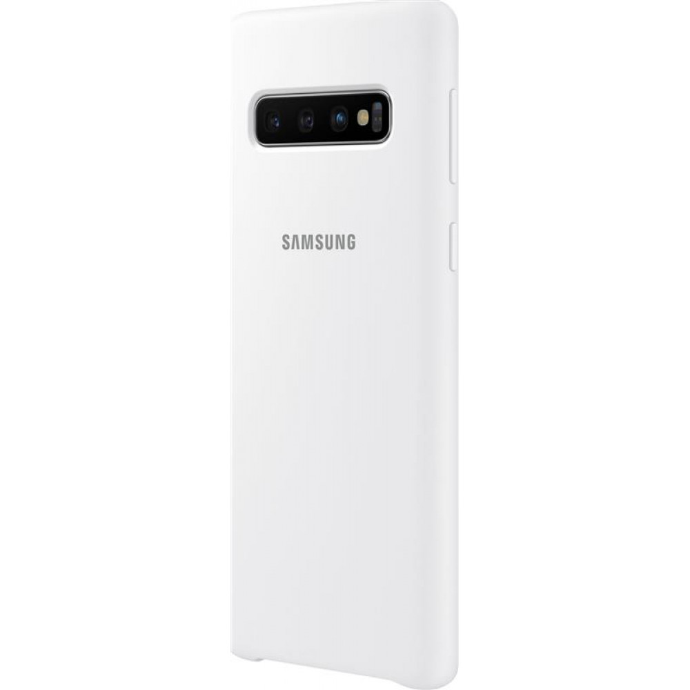 Чохол-накладка Samsung Silicone Cover для Samsung Galaxy S10 SM-G973 White (EF-PG973TWEGRU)