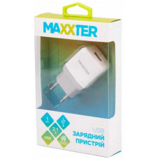 Мережевий зарядний пристрій Maxxter (1USBx2.1A) White (UC-24A)