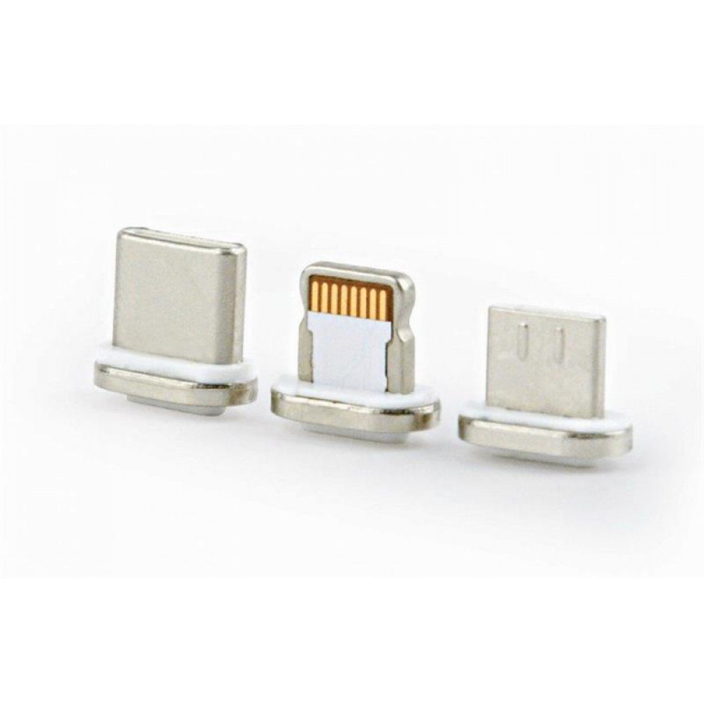 Кабель Cablexpert USB - Lightning + micro USB + USB Type-C (M/M), 1 м, сріблястий (CC-USB2-AMLM31-1M)