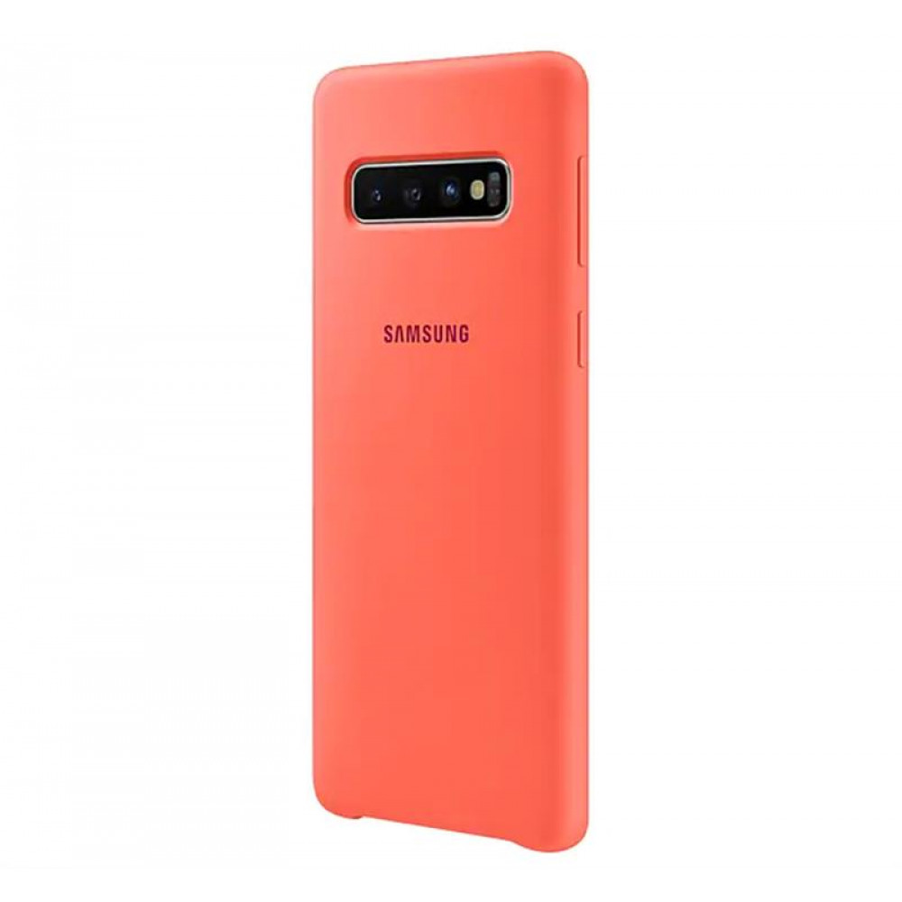 Чохол-накладка Samsung Silicone Cover для Samsung Galaxy S10 SM-G973 Berry Pink (EF-PG973THEGRU)