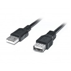 Кабель REAL-EL Pro USB - USB V 2.0 (M/F), 2 м, чорний (EL123500028)