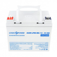 Акумуляторна батарея LogicPower 12V 33AH (LPM-MG 12 - 33 AH) AGM мультигель 