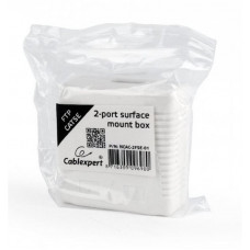 Розетка Cablexpert (NCAC-2F5E-01) 2хRJ-45, Cat5Е, зовнішня, біла Розетка Cablexpert (NCAC-2F5E-01) 2хRJ-45, Cat5Е, зовнішня, біла
