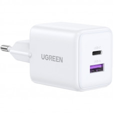 Зарядний пристрій Ugreen X516 2xUSB 30W (USB-A + USB-C) White (65015)