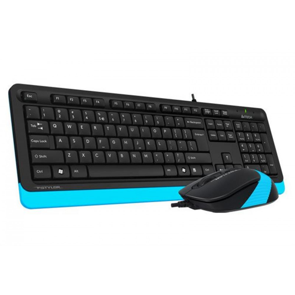 Комплект (клавіатура, миша) A4Tech F1010 Black/Blue