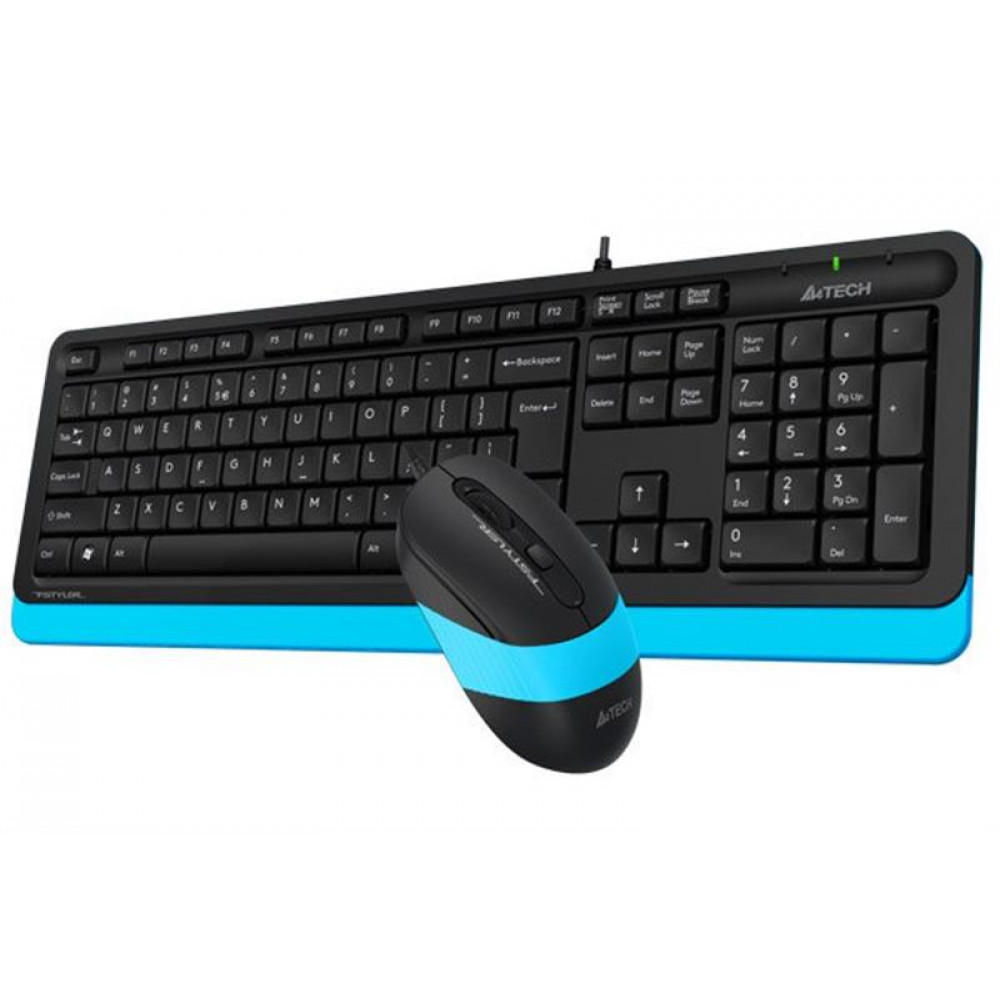 Комплект (клавіатура, миша) A4Tech F1010 Black/Blue