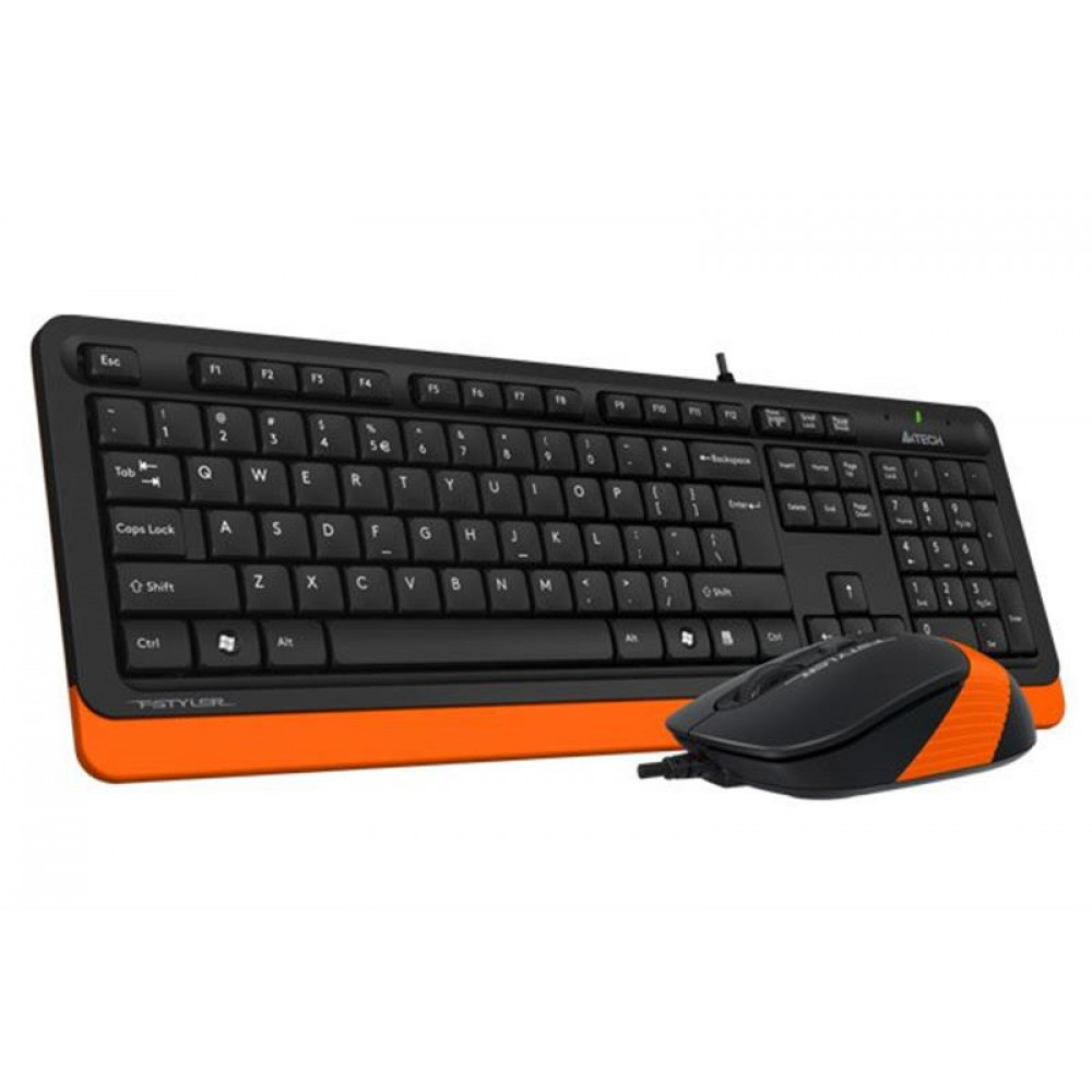 Комплект (клавіатура, миша) A4Tech F1010 Black/Orange